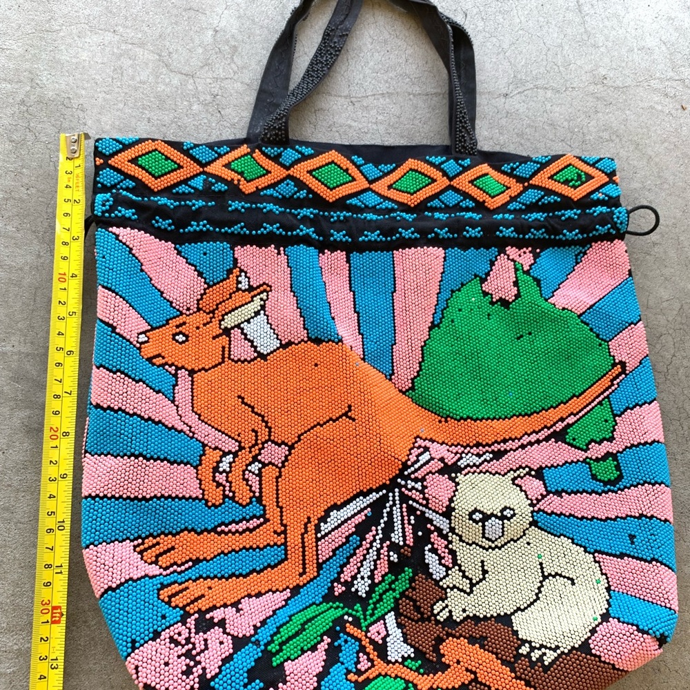 VTG Australian 60s JEWELRY TOTE animals 70s CUTE - Picture 3 of 7